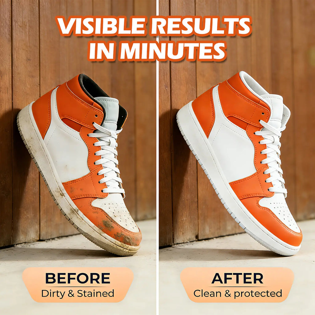 SOPAMI Eco-Friendly Foam Cleaning Kit Safe for All Shoes Easy to Use at Home with 150Ml Cleaner and Brushes